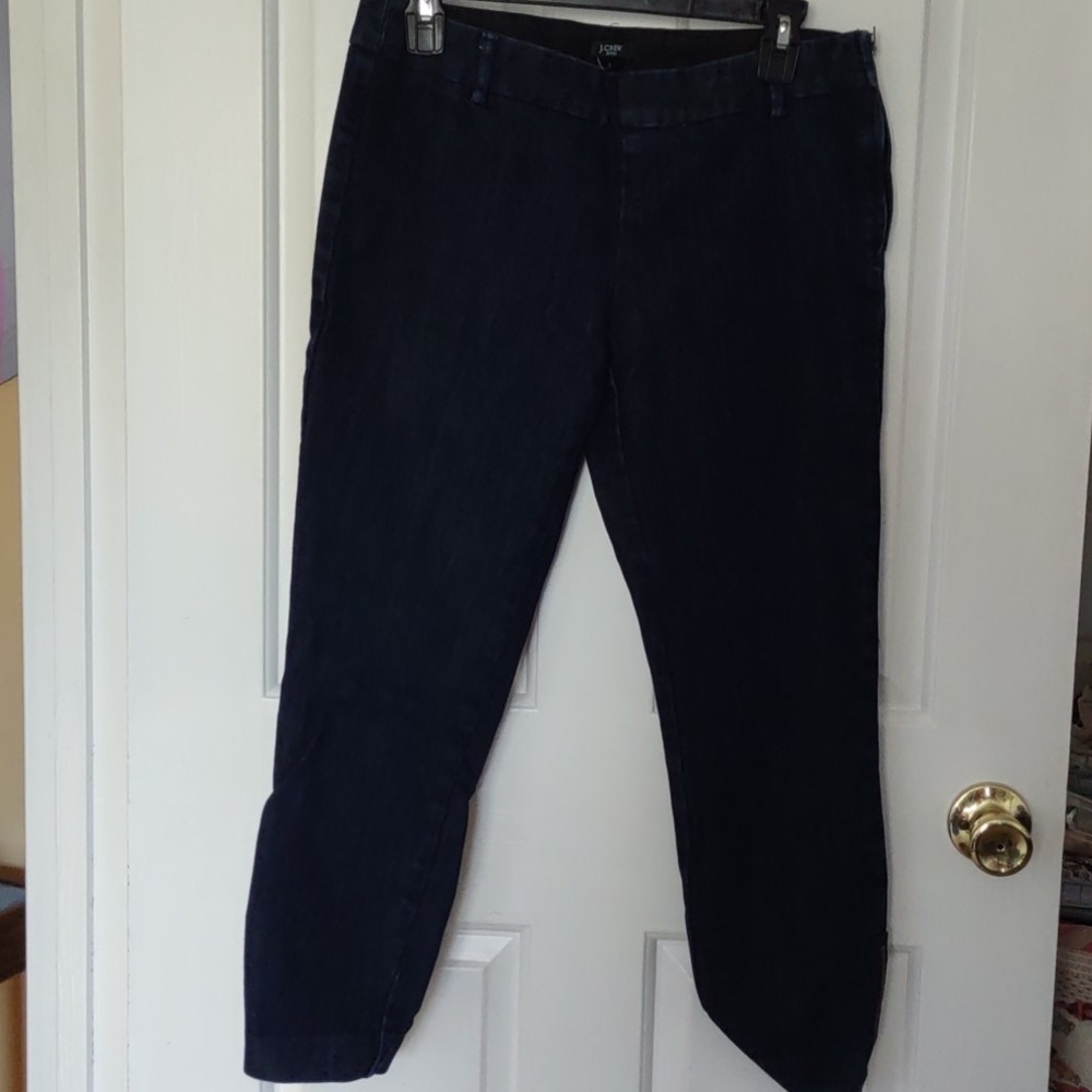 J.Crew City Fit Dark Side Zip Jeans